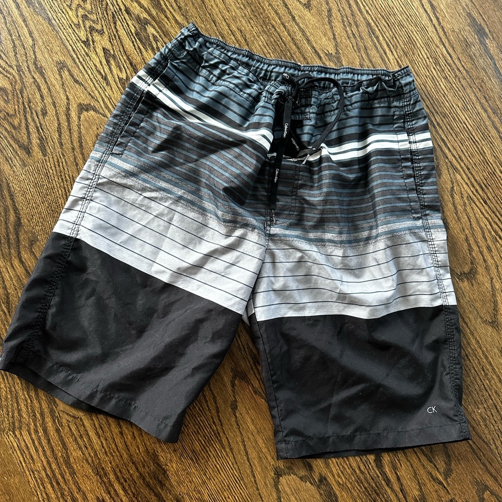 Men’s Calvin Klein L Black & White Bathingsuit